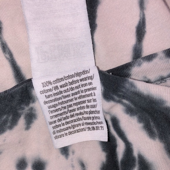 PINK grey swirl tie dye grey T-shirt size large - Picture 6 of 8